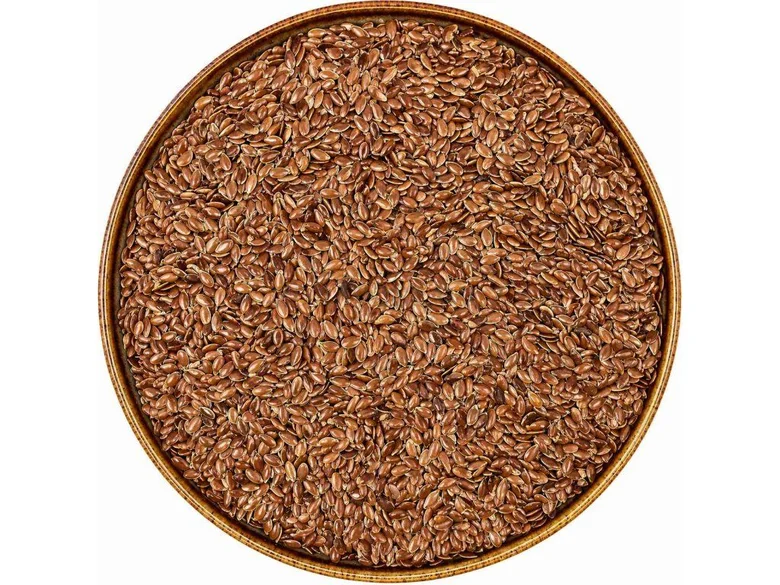 Flax seeds in bowl